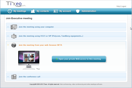 Universal video conferencing with WorkSpace3D 5.5