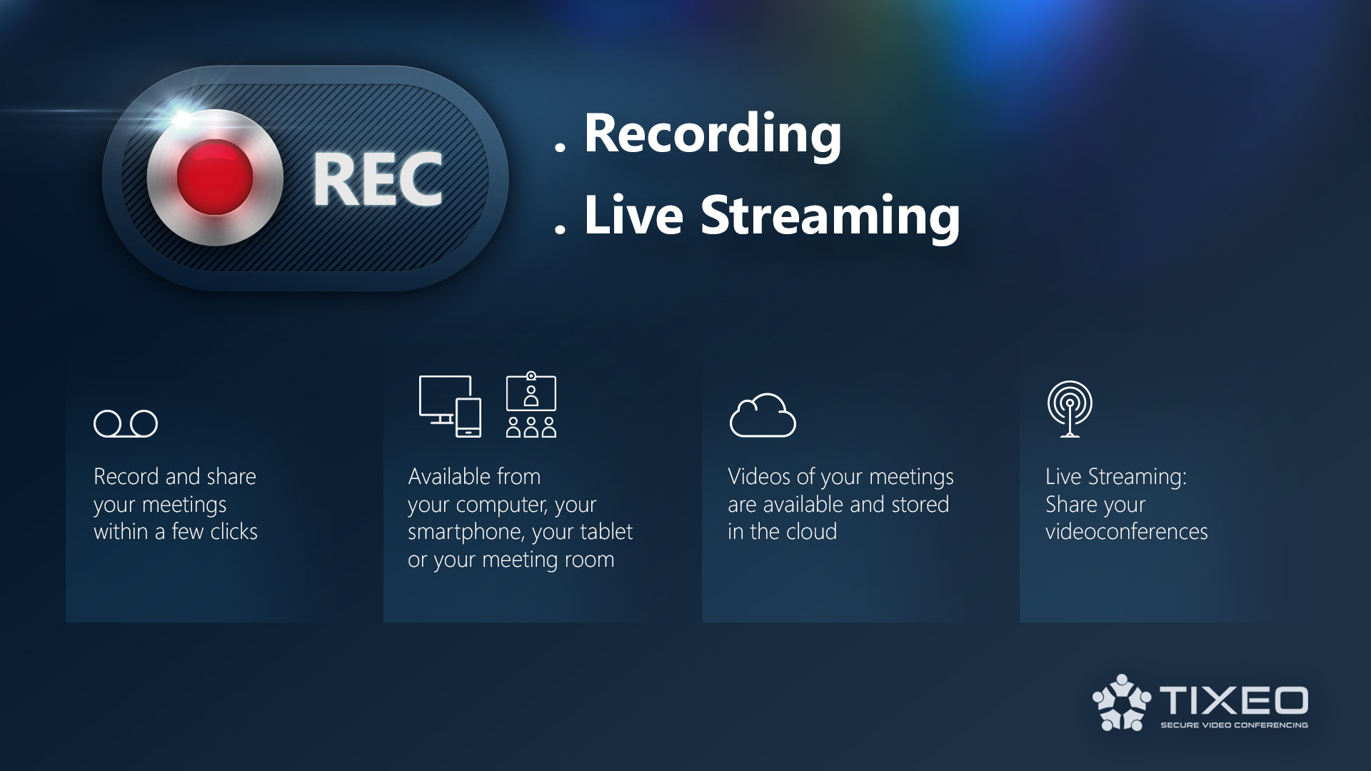 Tixeo launches a new recording and broadcasting service