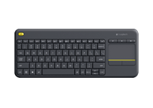 Clavier pour PC connecté aux télévisions. Conçu pour un contrôle à distance, ce clavier sans fil intègre un pavé tactile. Portée sans fil : 10 mètres