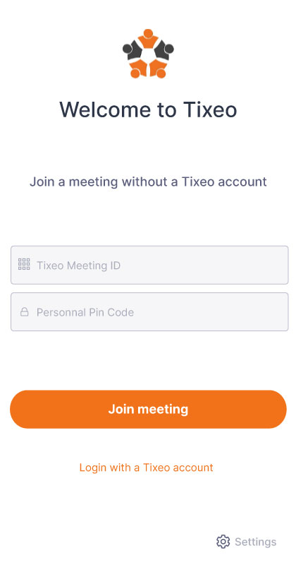 Security levels and access to Tixeo meetings: overview.