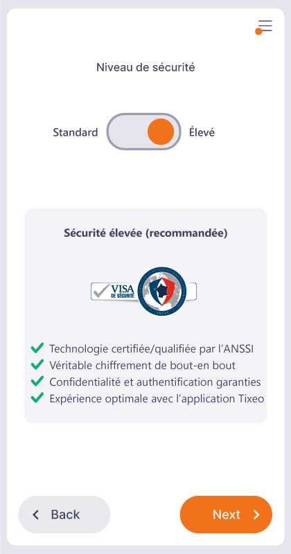 Security levels and access to Tixeo meetings: overview.