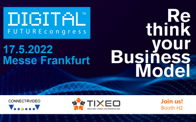 Tixeo und Connect4video gemeinsam auf dem DIGITAL FUTUREcongress in Frankfurt