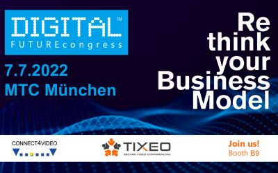 Tixeo at DIGITAL FUTURECongress in Munich with Connect4video