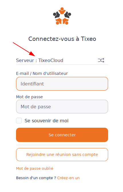 1. Application / Changer de server