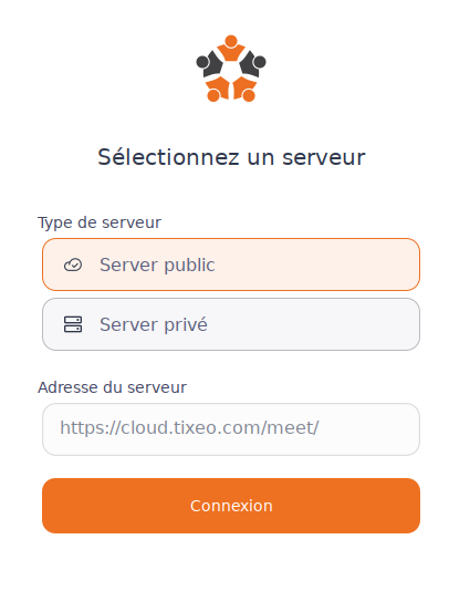 2. Application / Sélection du type de serveur