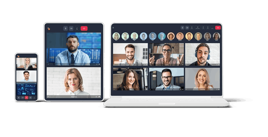 Tixeo team in a video call