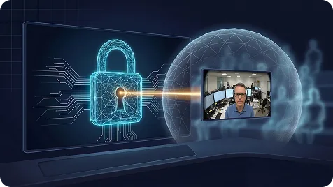 Chiffrement de bout en bout Tixeo — flux audio, vidéo et données protégés en conférence