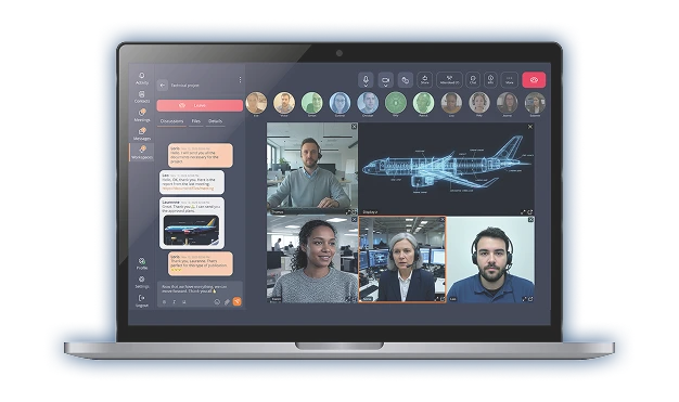 Interface de visioconférence sécurisée Tixeo